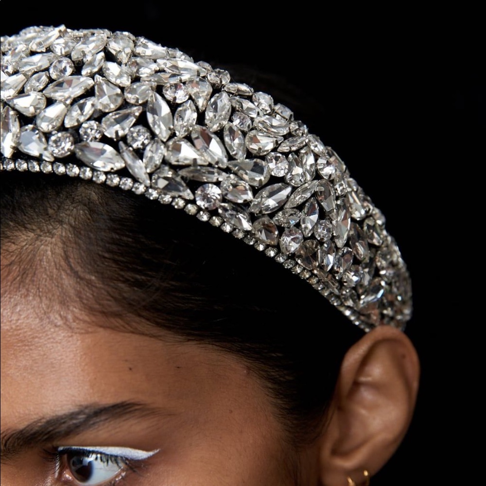 Zara rhinestone/silver jewel headband